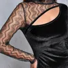 Casual Dresses Sexig klubbklänning Kvinnor Black European och American