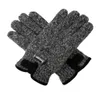Bruceriver Mens Wool Knit Gloves with Warm Thinsulate Fleece Lining and Durable Leather Palm CJ1912251813074