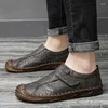 Casual schoenen Men Heren Loafers Kwaliteit Lederen flats mocassins Big Size 38-47