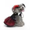 Appareils pour chiens de haute qualité 15Styles Pet Halloween Christmas cosplay costume drôle tenues rayées Vêtements 2 à chemises Hat de robe pour chat