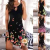 Sexy Vest Camisole Floral Print Sleeveless Mini Dress Women Vintage Casual Beach Party