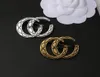 2Color Brand Designer G Letter Brooches Women Men Men Luxury Rhingestone Pearl Brooch Suit Laple Fashion Jewelry Accessoires1622699