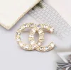 2024 NOWOŚĆ 18K złotych liter broszki małe słodkie wiatr kobiety luksusowe marki projektantka kryształowa broszka broszka perłowa metalowe akcesoria biżuterii