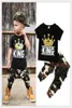 2022 Bair Boys Summer Clothing Sets Kids Short Sleeve Tshirtcamo 바지 2pcs 세트 소년 복장 어린이는 70130cm 05years9359030