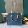 Sac fourre-tout de créateur de sacs à main de mode pour femmes M46871 Blue Denim Sacs d'épaule 10a Mirror Quality Localiers Sac à guichets Femme Portefeuille Sacs à main