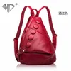 Womens 2024 Backpack Head Layer Cowhide Litchi Pattern Fashion Academy Style Bag