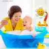 Sable Player Water Fun Baby Bath Toys Adjustable Sunflower Shower Head Bathtub jouets 3 Modes de pulvérisation en eau Fun design empilable pour les enfants pour enfants Cadeaux L416