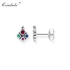 Boucles d'oreilles étalons Gift Royal Stone Trendy pour les femmes Style Europe de haute qualité 925 Bijoux de mode en argent sterling