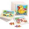 3D -Rätsel Baby Holz Toys 11x11cm Puzzle 3D Puzzle Cartoon Tierverkehr Holz Puzzlespiel Montessori Bildungsspielzeug für Kinder 240419