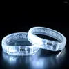 Décoration de fête 50pcs Bracelets LED blancs blancs brillent les bracelets lumineux