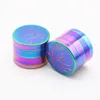 Rainbow Smoking Metal Herb Grinder 4 Layer Zinc Alloy Detachable Tobacco Grinders For Smoking Accessories