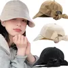 Berets dames zomer zachte katoenen emmer hoed opvouwbare verstelbare outdoor UV Protection Bow Fisherman Cap Beach Panama hoeden