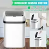 Hands-Free and Odorless 13L Kitchen and Bathroom Trash Can with Automatic Open and Close Lid Garbage Bin