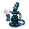 Headshop214 GB008 Szklany Bong Woda Około 13,5 cm Wysokość Recyklowna przepływ powietrza DAB Rig Pokrywanie Rurka Bubbler 14 mm męska kopuła szklane rurki wodne