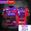 T-shirty męskie 2024 Męskie motocykl T-shirt oddychający swobodny koszulka dla entuzjastów wyścigów Pramac n Team. Osiemdziesiąt dziewięć J240419