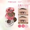 Enhancers Pinkflash 2 in 1 Augenbrauenpulvercreme Doppelende Wasserdichte Multiuses Pigment Smudgeproof Eyebrow Enhancer Makeup -Kosmetik