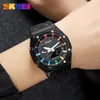 Montre-bracelettes skmei étanchées hommes à rebours de chronométrage à rebours du chronomètre LED Mouvement électronique montre la montre-bracelet 5alarm horloge 2 fois les montres numériques