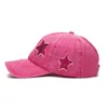 Tapas de pelota 6 colores Capa de pony alta y desgastada con estrella de brillo Summer Mesh Ball Ball Fashion Fashion Hip Hop Hats informal Ajustable