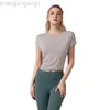 Desginer Aloe Yoga Top-Shirt Kleidung Kurzfrau Summer New Modhoodie Lose sitzende Frauen Kurzarm Top Fitness Sport Running T-Shirt