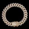 Bracelet Mens Hip Hop 12mm Double Row Zircon Diamond Cuban Chain Fashion 18k Gold Jewelry