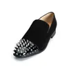 Scarpe casual Qianruiti Men Slip-On Spikes Spikes Loafer Avito fatto a mano Flat Weddings personalizzati per dimensioni 39-46