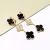 Klassische Marke Clover Ohrringe weibliche Ohrringdesigner modische und charmante Schmuck 18k Gold Edelstahl Diamantohrringe