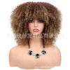 human curly wigs Explosive head Afro Curly hair Wig synthetic fiber apple wig headband cover