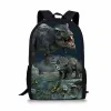 Bolsas linda mochila de la escuela de estampado en el dinosaurio para adolescentes para niños niñas para niños mapa de libros para estudiantes