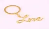 Letter Love KeyChain Friend Gift Key Chain Ring Bag Charm smycken Pendant Fashion Keyring Key Chain Accessories Gold Color 5PCSLO5818862