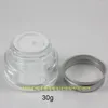 Bouteilles de rangement 15g 30g 50g Verre transparent en verre transparent Jar Cosmetic Oeil peut masquer Pot Lotion pour le visage