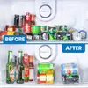 Ütopya Mutfak Clear Soda Can Organizatör - 4 Parçalı Buzdolabı veya Tezgah İçecek Organizatörü - Soda Buzdolabı Depolama için Dağıtıcı olabilir