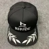 RHUDE HAT HATTE FÜR MEN Designer Hat Ball Caps Neue lässige Breitenkrempe Outdoor Sonnenschutzmittel Baseball Cap Männer Frauen hochwertige Streetwear Grüne Blau Rhude Verstellbarer Hut