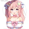 Mouse Pads Wrist Rests Creative Cartoon Anime 3D Sexy Chest Silicone Mouse Pad Wrist Rest Support Cute Y240419