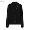 Tricots féminins lhzsyy printemps automne cachemire pur cachemire dames tassel v-cou-great veste mode chaud pull chaud