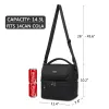 Mochilas Bolsa de enfriamiento de la lonchera aislada Vaschy en la bolsa de enfriamiento de doble compartimento para hombres Mujeres 14 latas Bolsa de vino Caja de enfriamiento