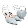 Dress Shoes Doershow Charming And Bag Matching Set With Blue Selling Women Italian For Party Wedding! HRF1-30