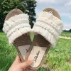 Laarzen mooie sandalias schoenen negen zelfgemaakte imitatie van de stok ambachtelijke slippers geweven tassel slippers kustvakantie vakantie vrijetijds