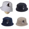 Seau chapeau hommes femmes 4 couleurs broderie seau chapeau ski ski bear bear ours casquette de capuche vintage ne nouveau avec tag whole6530032