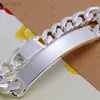 Chain Charm 925 sterling silver Bracelet design noble pretty Solid 10MM For Mens Women chain Jewelry fashion Geometric d240419