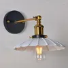 Wandlamp retro zwart ijzeren lampenkap E27 Edison Industry American Indoor Lighting for Living Room Vintage Lights Loft