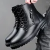 Casual Shoes Men's Sneakers High Top Leather Shoe Men Selling Products 2024 Autumn Man Outdoor Anti Slip Boots