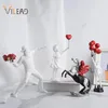 Vilead Banksy Sculpture Collection Flower Thrower Standbeeld Pop Art Modern Ballon Girl Figurine Office Home Decoration Street 240418