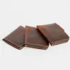 Portefeuilles portefeuille en cuir authentique pour hommes femmes vintage vache courte petite petite glissière mini-ferme