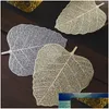 Tea Strainers Household Items Bodhi Leaf Leak Creative Pure Copper Leaves Fair Cup Filter Strainer Kung Fu Set Accessories Drop Delive Dhn7L