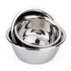 Bowls 1pc Stainless Steel Basin DIY Cake Bread Salad Mixer Dinner Round Soup Rice Bowl Plate Kitchen Cooking Tools