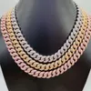 Moissanite Hip Hop Jewelry 12 мм S925 Стерлинговое серебро VVS Baguette Lab Diamond Miami Cuban Link Chain