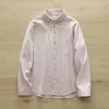 Blouses pour femmes Chemises à broderies florales Coton Jacquard White Long Mancors Tops Vêtements féminins