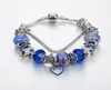 Strängar blå charm glaspärlor armband DIY Crystal Turtle Crown Ornaments Whole7675657