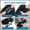 Mask for Sleep Headphones Bluetooth 3D Eye Mask Mask تشغيل سماعات نوم مع مكبر صوت HD المدمج 240419