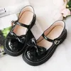 Dress Shoes Jk Uniform Mary Jane Round Head Lolita Cute Japanese Bow Doll Sweet Girl School Anime Low Heel